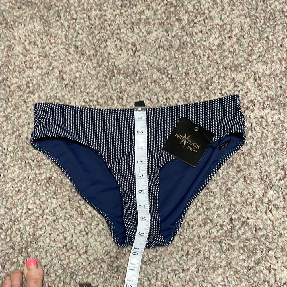 Nip Tuck Swim Women's Blue Bikini Bottom - Picture 6 of 7
